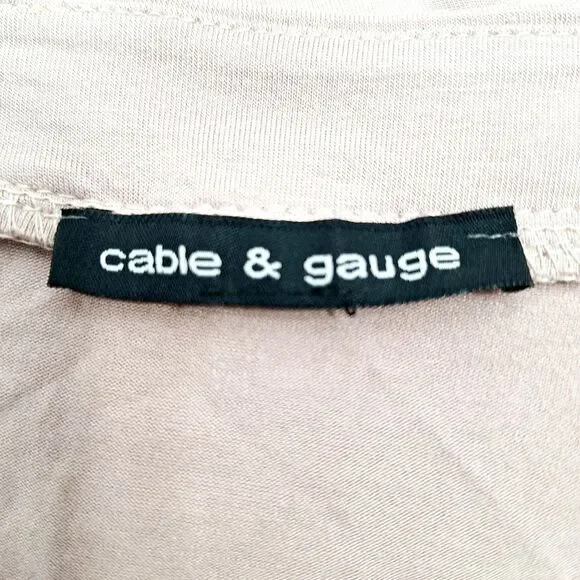 Cable & Gauge Pink Beaded Scoop Neck Tank Top Crystal Collar Sz M - Picture 8 of 14